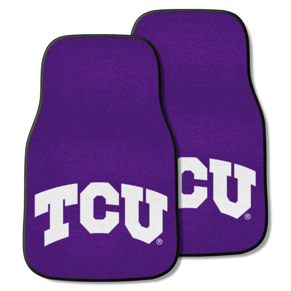 Texas Christian University 2-pc Carpet Car Mat Set