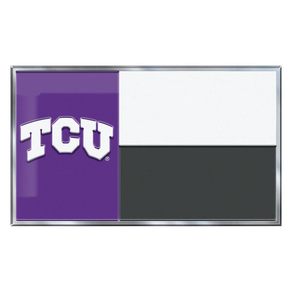 Texas Christian University Embossed State Flag Emblem