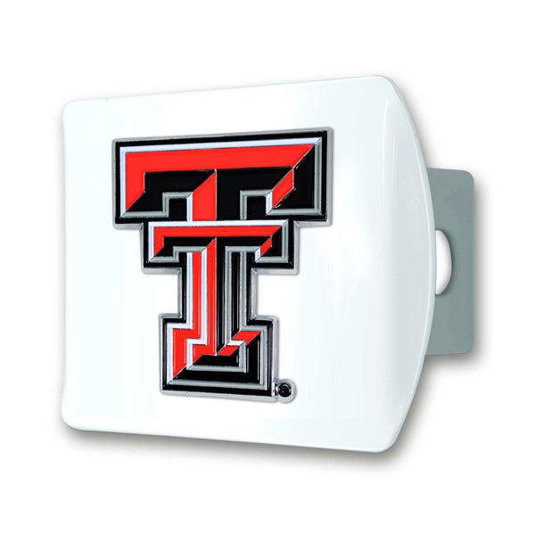 Texas Tech University Color on White Hitch Cover