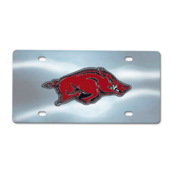 University of Arkansas Chrome Diecast License Plate