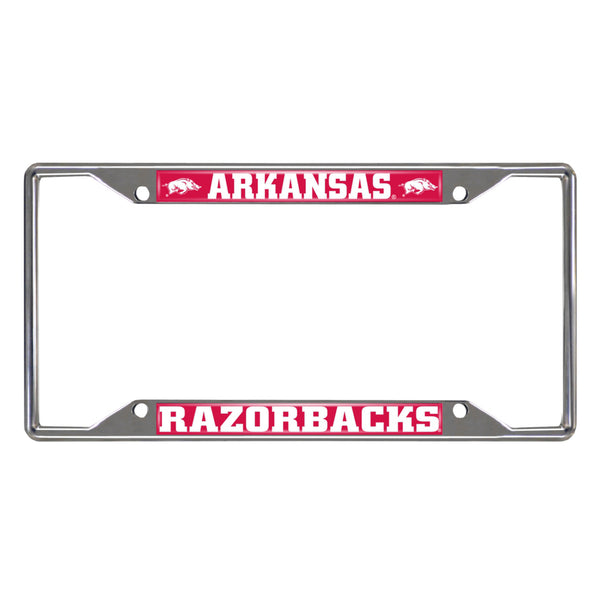 University of Arkansas Chrome License Plate Frame