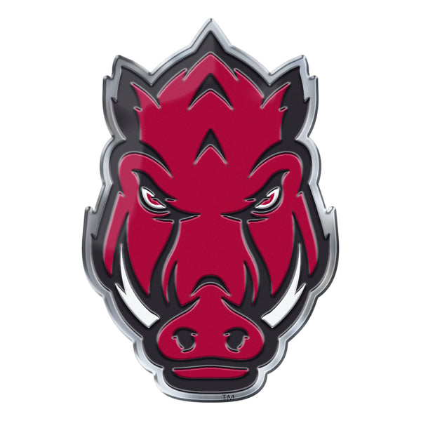 University Of Arkansas Embossed Color Emblem2