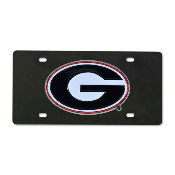University of Georgia Black Diecast License Plate
