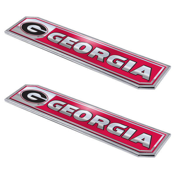 University of Georgia Embossed Truck Emblem 2-pk