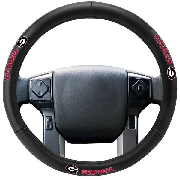 UNIVERSITY OF GEORGIA Genuine Leather Steering Cover