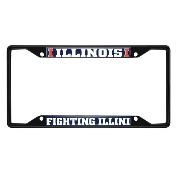 University Of Illinois Black License Plate Frame
