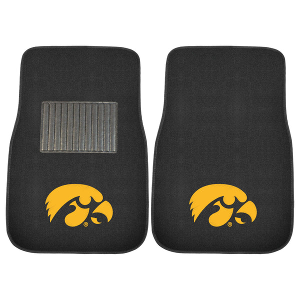 University of Iowa 2-pc Embroidered Car Mat Set