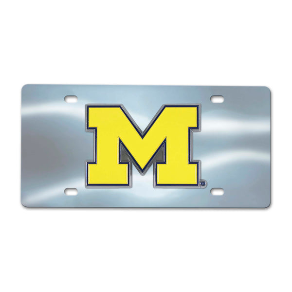 University of Michigan Chrome Diecast License Plate