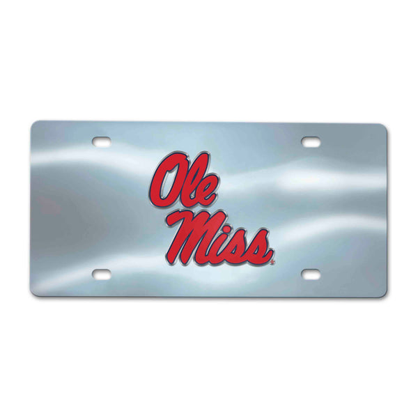 University of Mississippi Chrome Diecast License Plate
