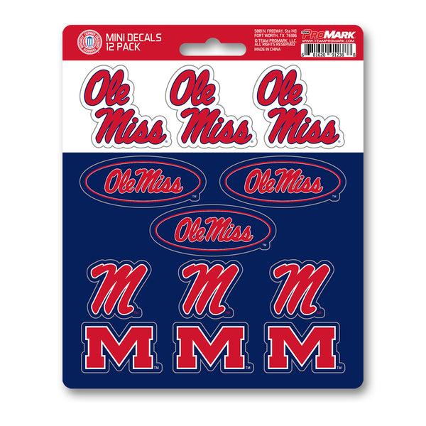 University Of Mississippi - Ol Mini Decal 12-pk