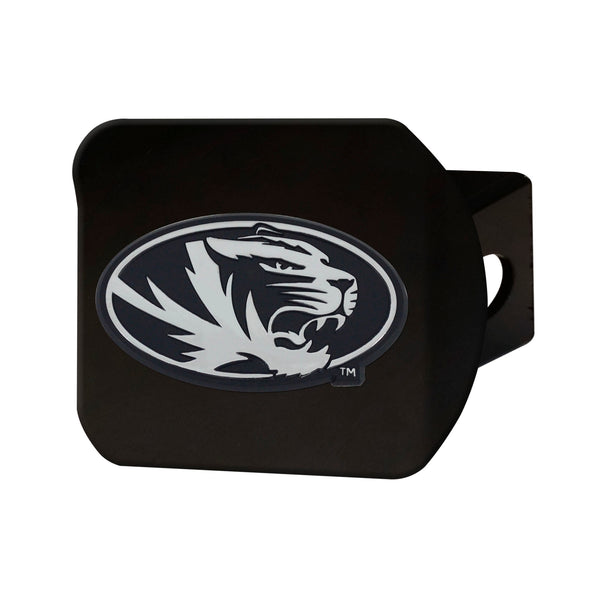 University Of Missouri Chrome On Black Hitch Cover
