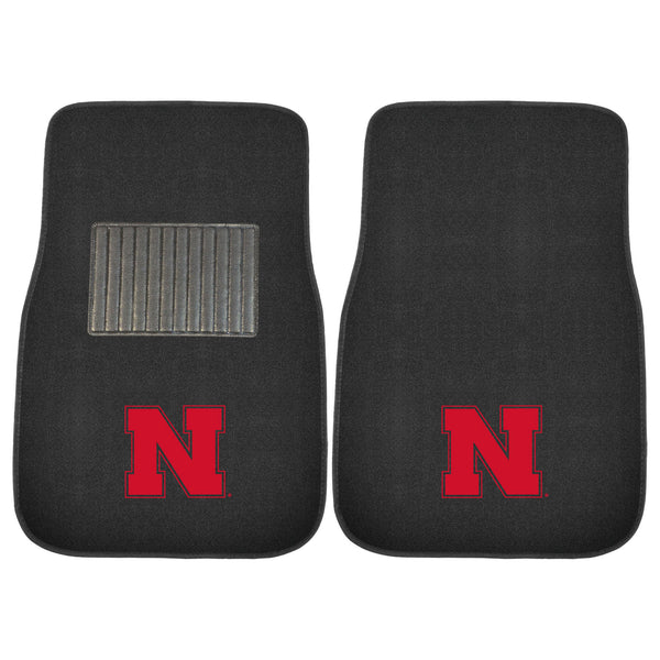University of Nebraska 2-pc Embroidered Car Mat Set