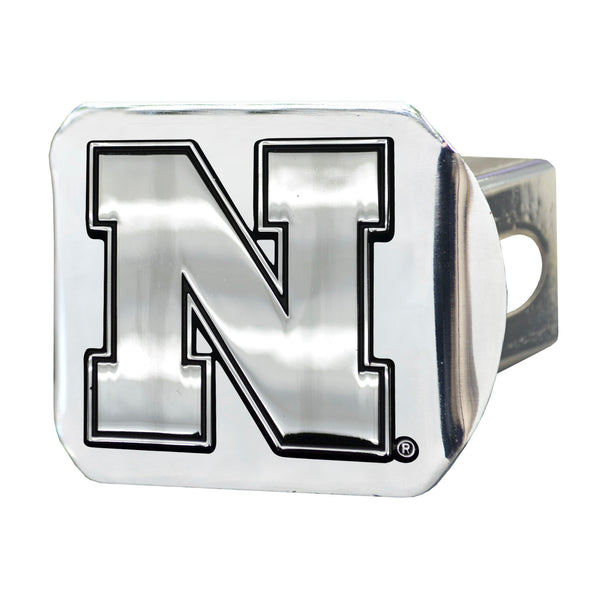 University Of Nebraska Chrome On Chrome Hitch Cover