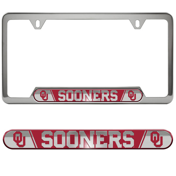 University Of Oklahoma Embossed License Plate Frame