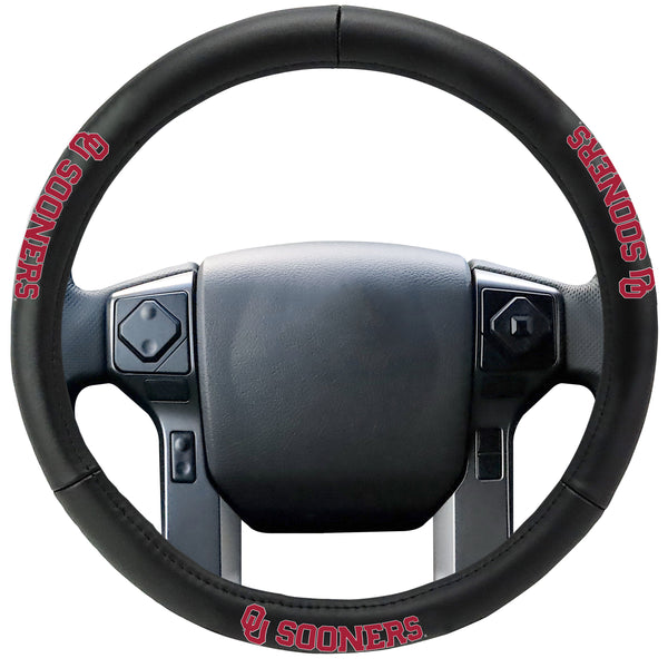 UNIVERSITY OF OKLAHOMA Genuine Leather Steering Cover