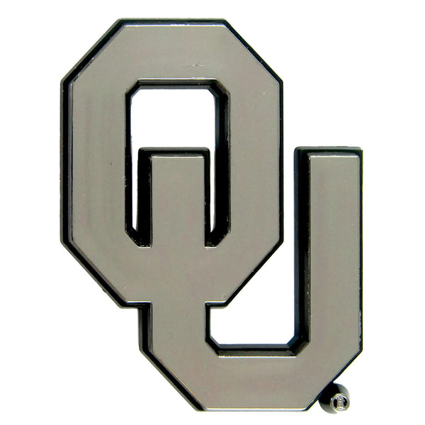 University Of Oklahoma Molded Chrome Emblem