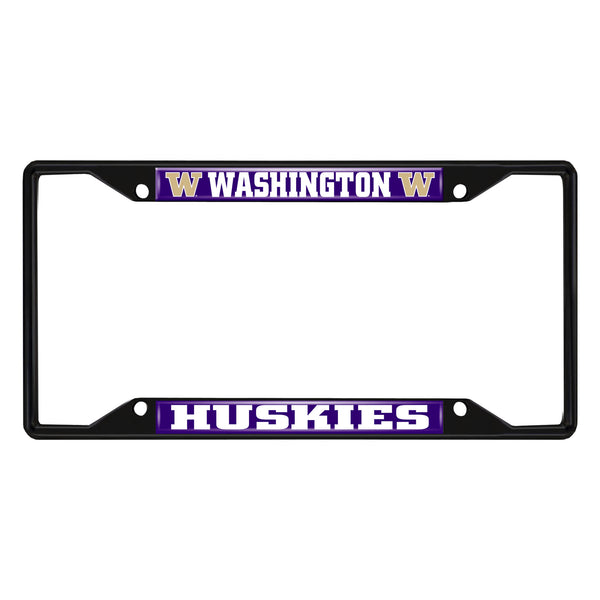 University of Washington Black License Plate Frame
