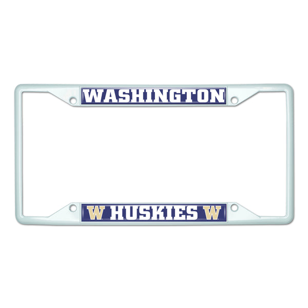 University of Washington-White License Plate