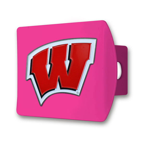 University of Wisconsin Color on Pink Hitch Cover