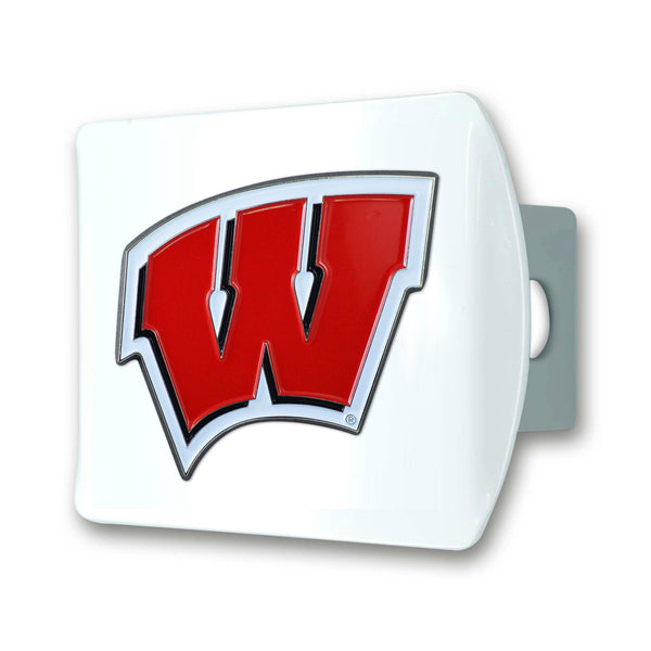 University of Wisconsin Color on White Hitch Cover
