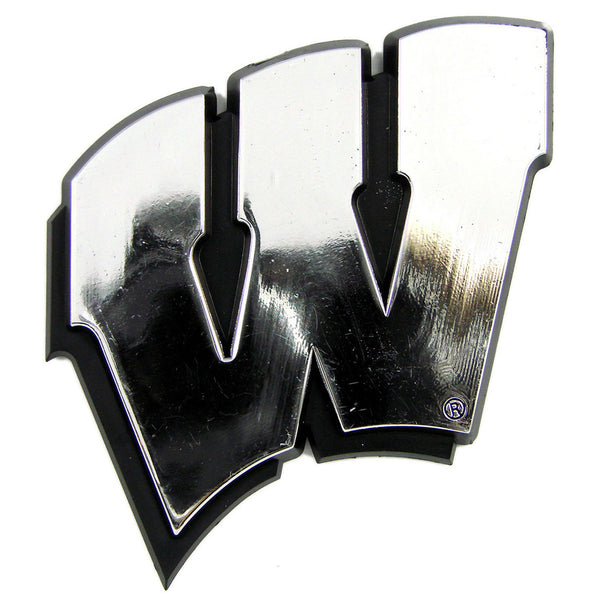 University Of Wisconsin Molded Chrome Emblem