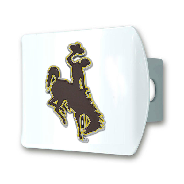 University Of Wyoming Color On White Hitch Cover